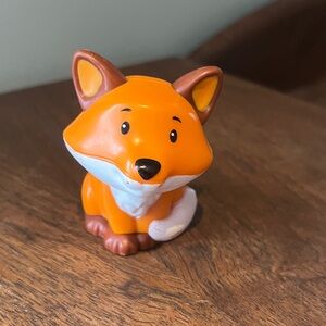 Cute fisher price little people Orange Fox Figurine Toy from forest friends set